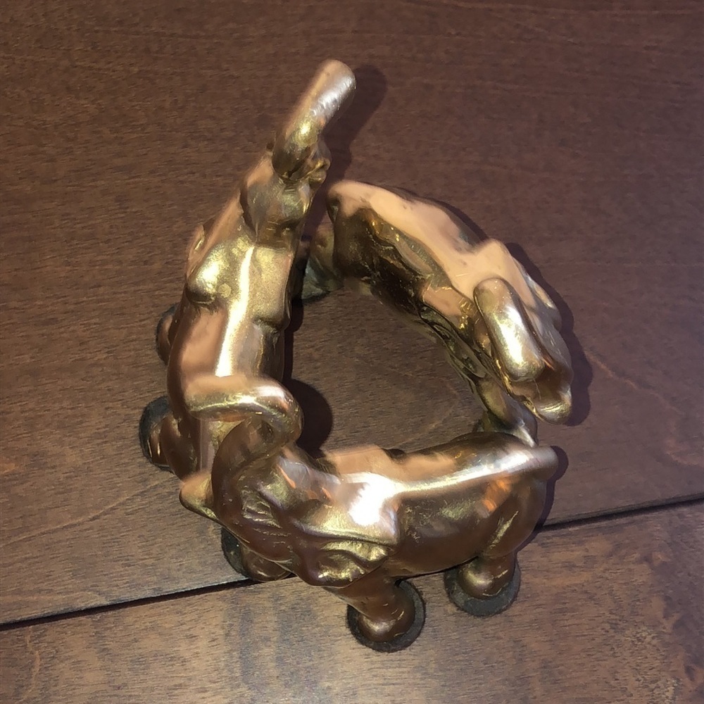Elephants 4’ x 4’ Holding up a crystal Clear Ball - Picture 3 of 10